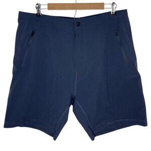 Mack Weldon Nylon Shorts Men's XL Slate Blue Golf Performance Stretch Drawstring